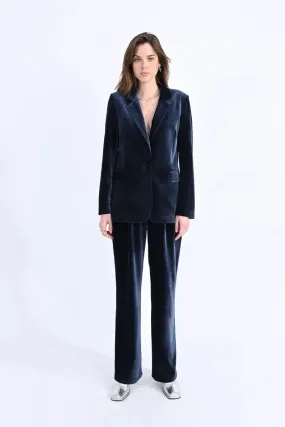 1 Button Velvet Blazer