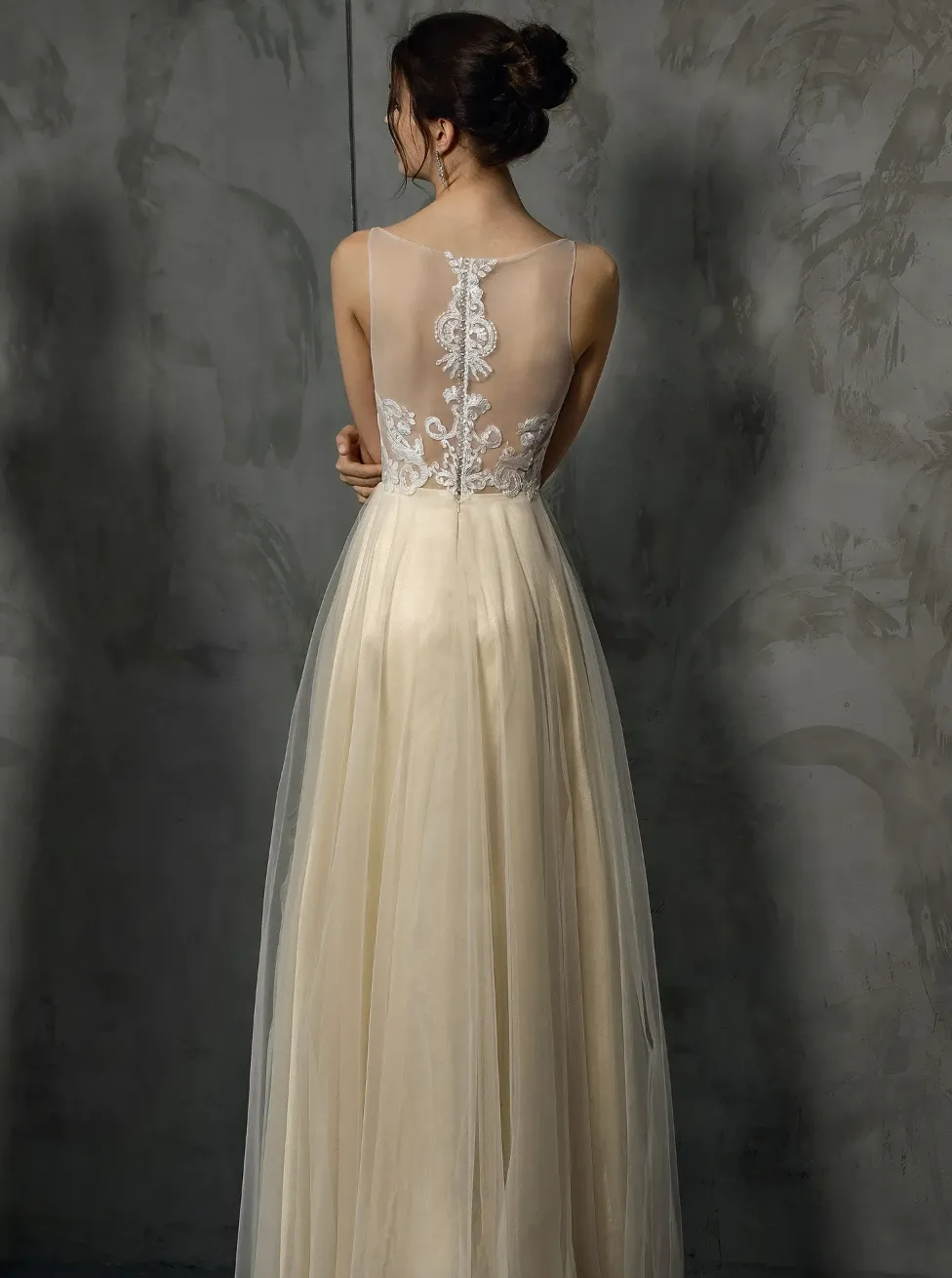 A-Line Bridal Gown With Delicate Applique