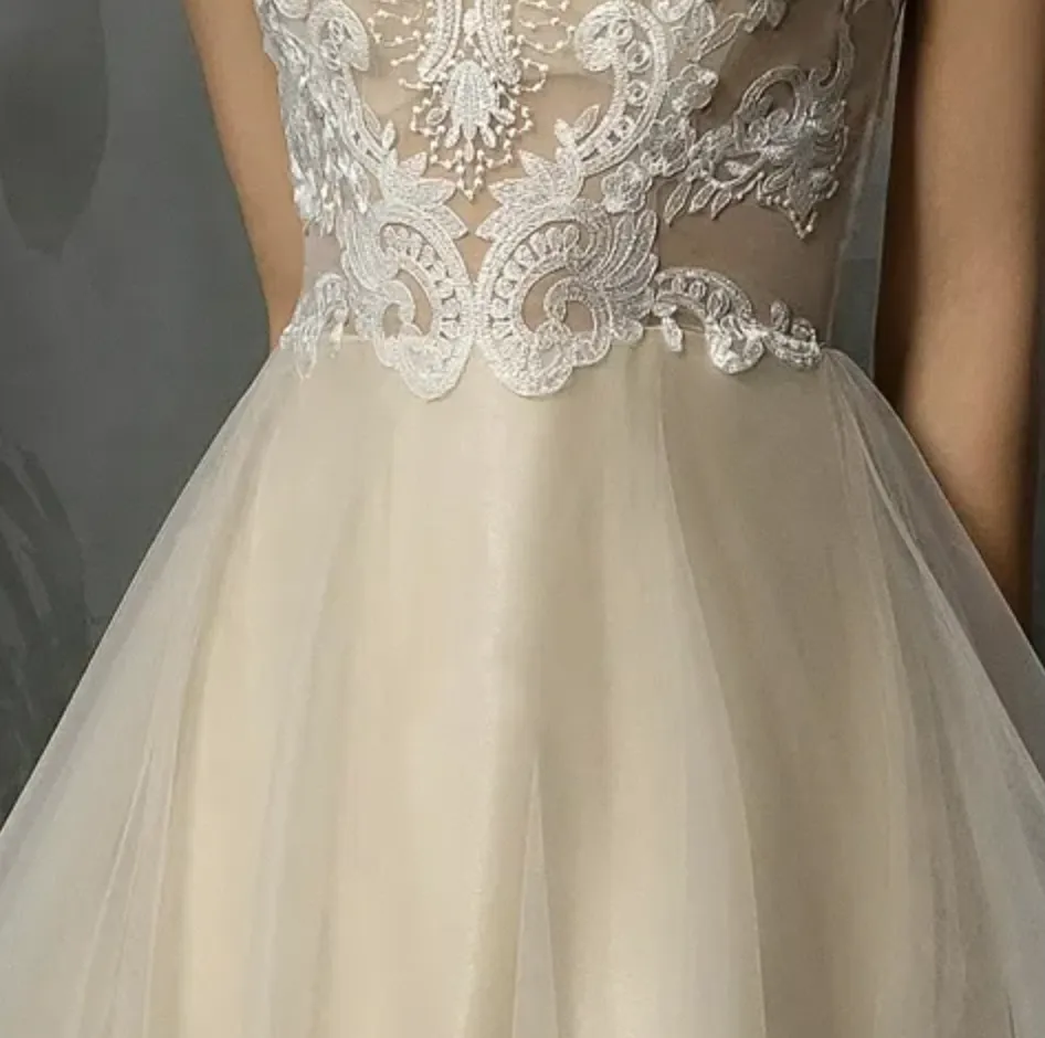 A-Line Bridal Gown With Delicate Applique