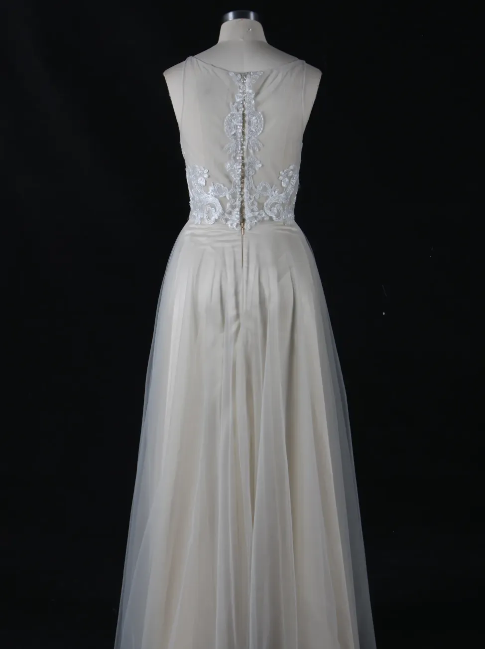 A-Line Bridal Gown With Delicate Applique