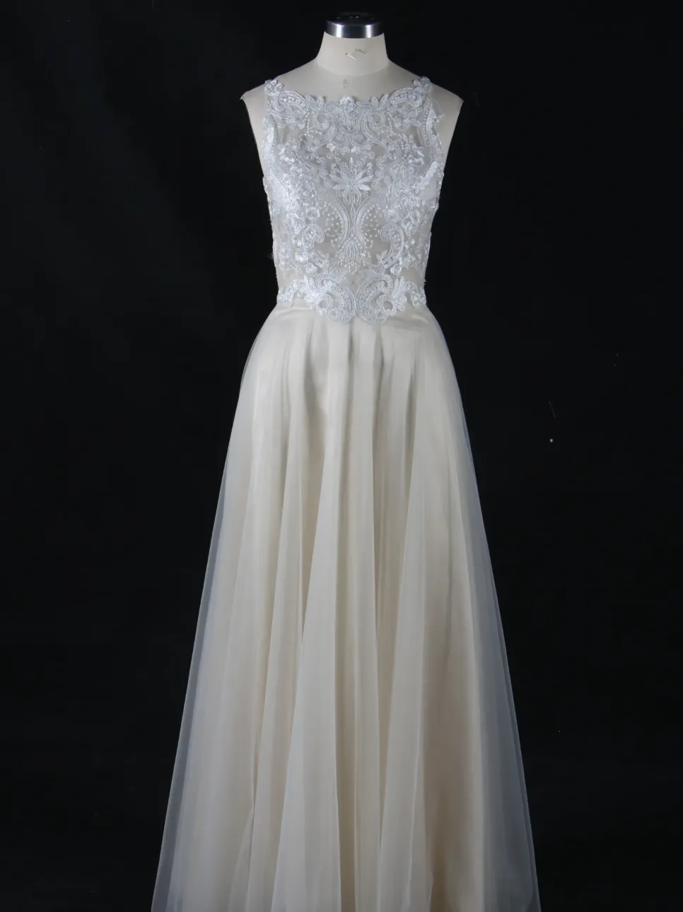 A-Line Bridal Gown With Delicate Applique