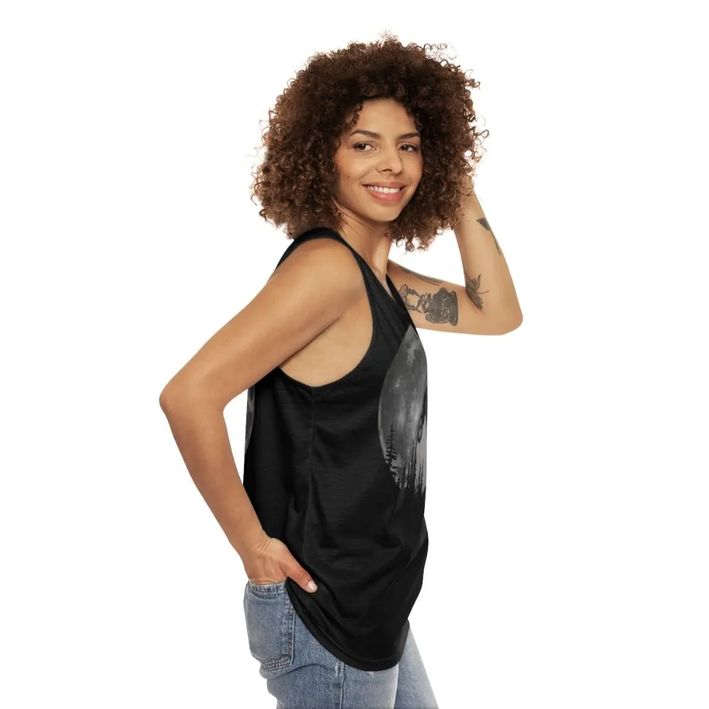 Across The Moon With The Child Unisex Tank Top