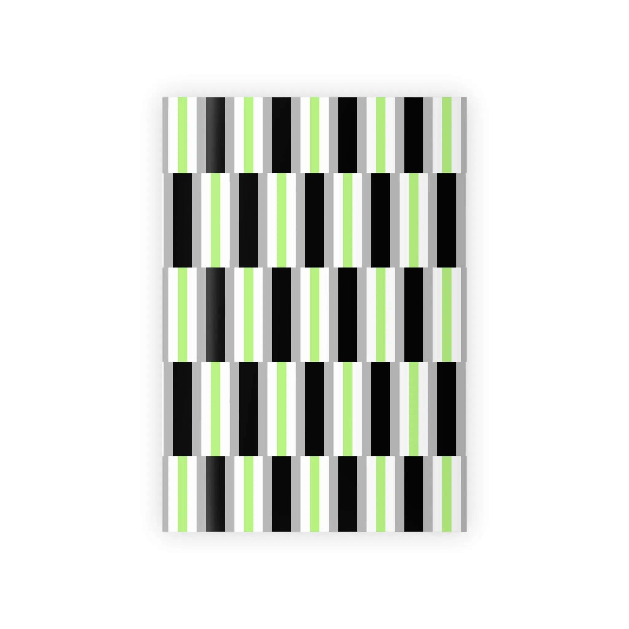 Agender Pride Gift Wrapping Paper Roll - Black, Green & White