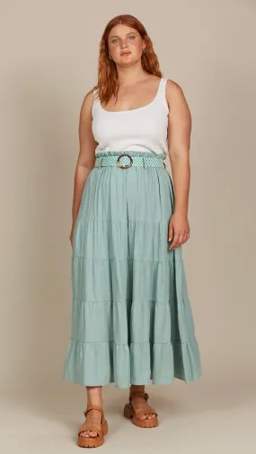 Amelie Maxi Skirt Seafoam