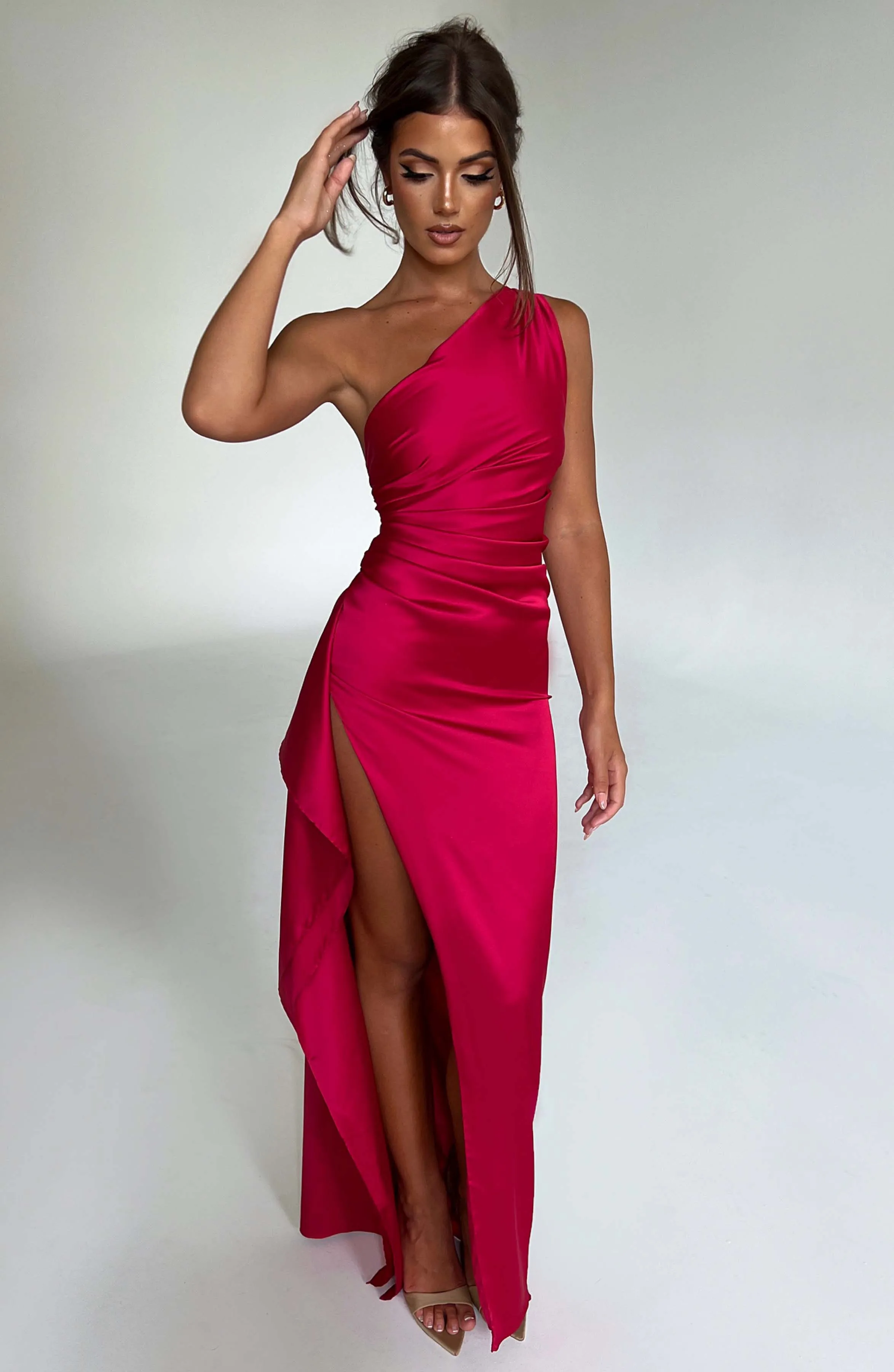 Ariel Maxi Graceful Dress - Red