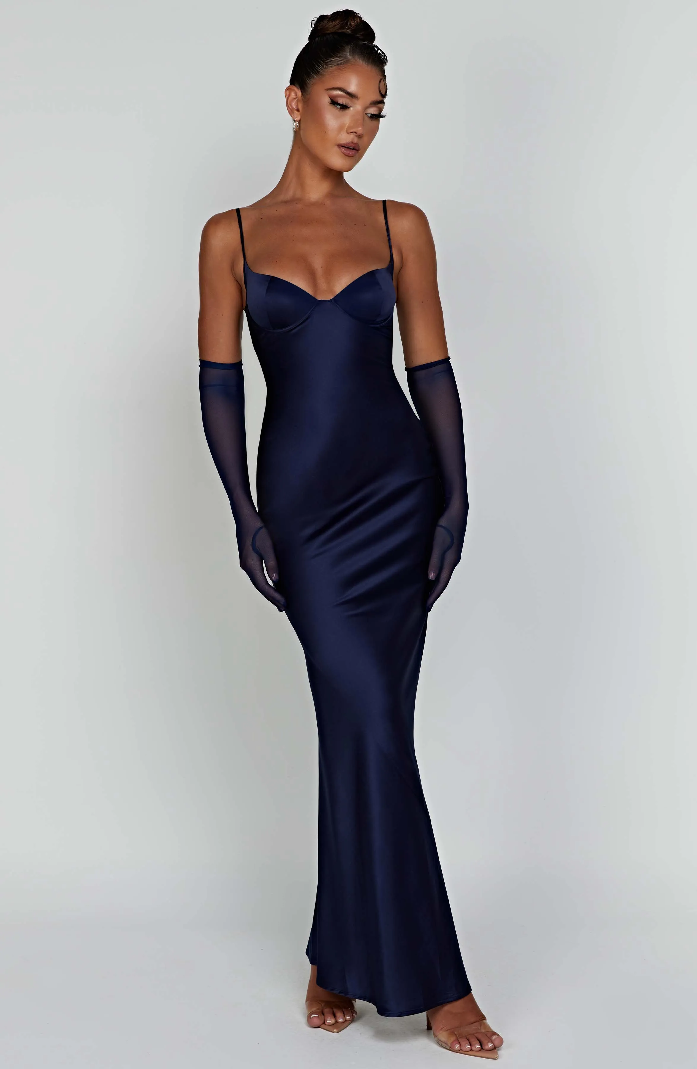 Athena Maxi Graceful Dress - Navy