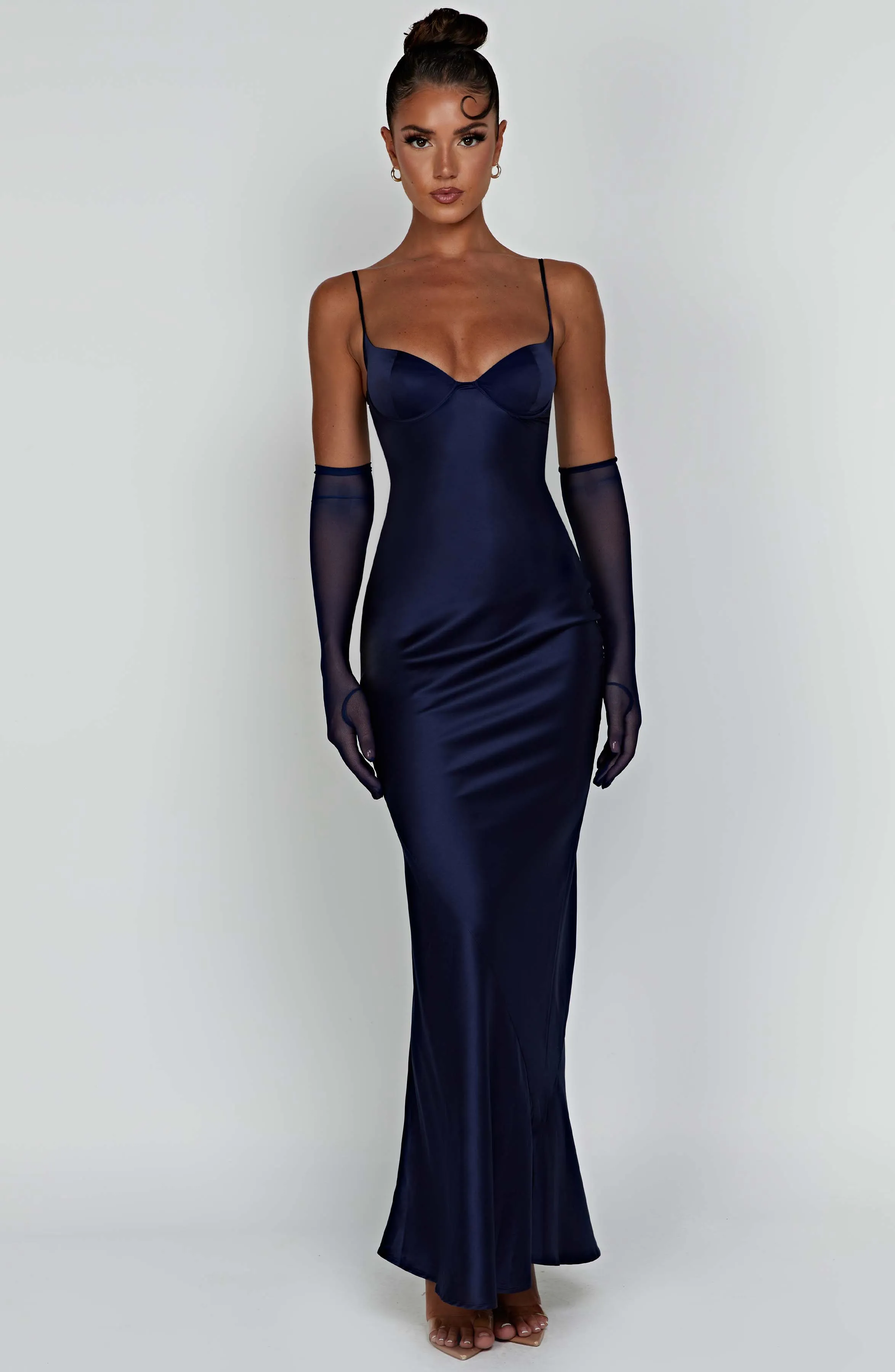 Athena Maxi Graceful Dress - Navy