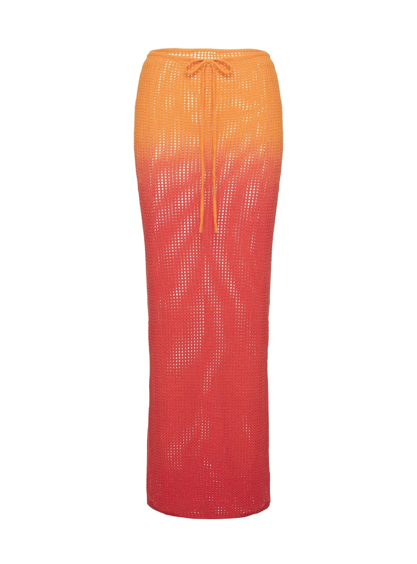 Auralia Knit Maxi Skirt Orange