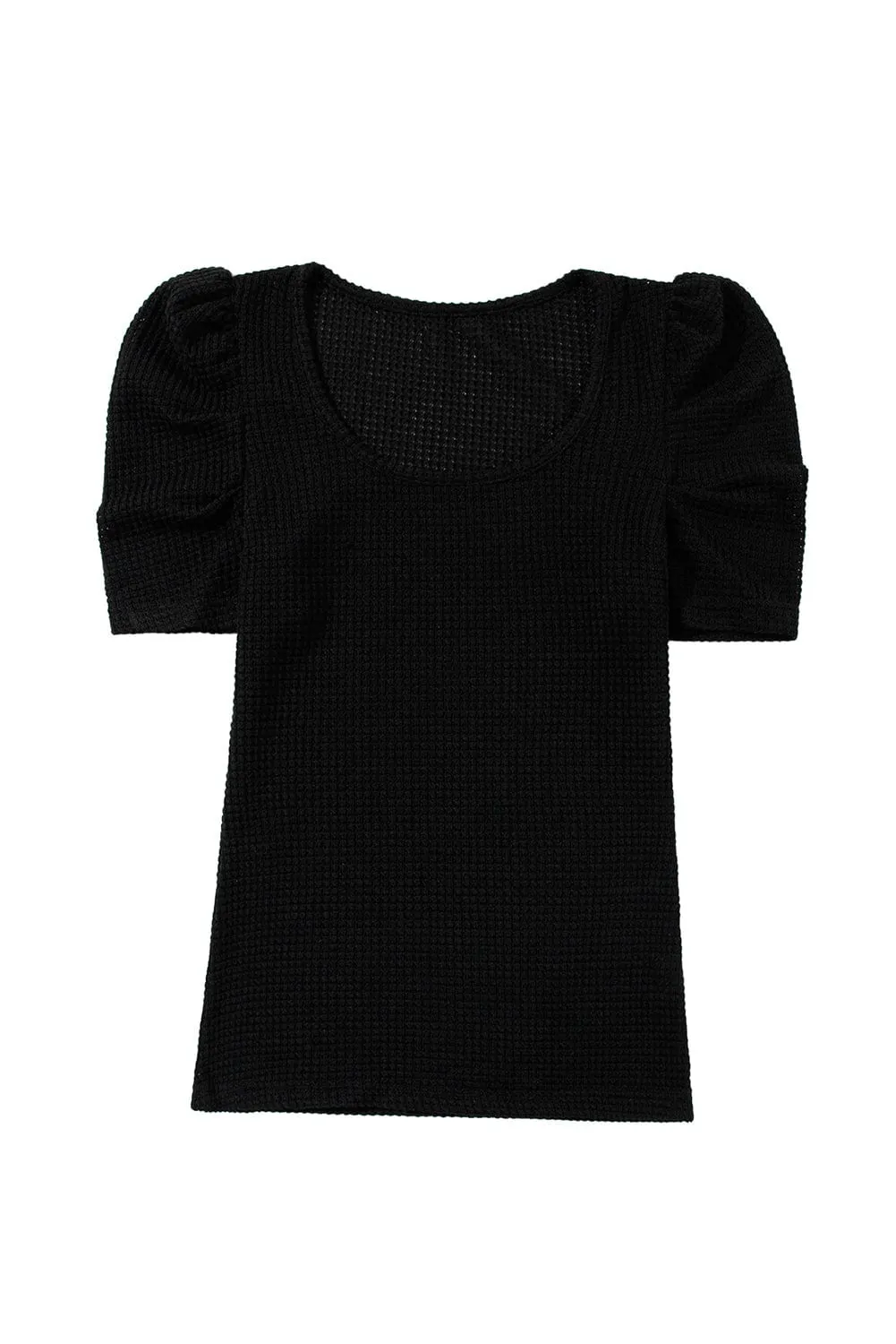 Basic Black Top with Sheer Detail