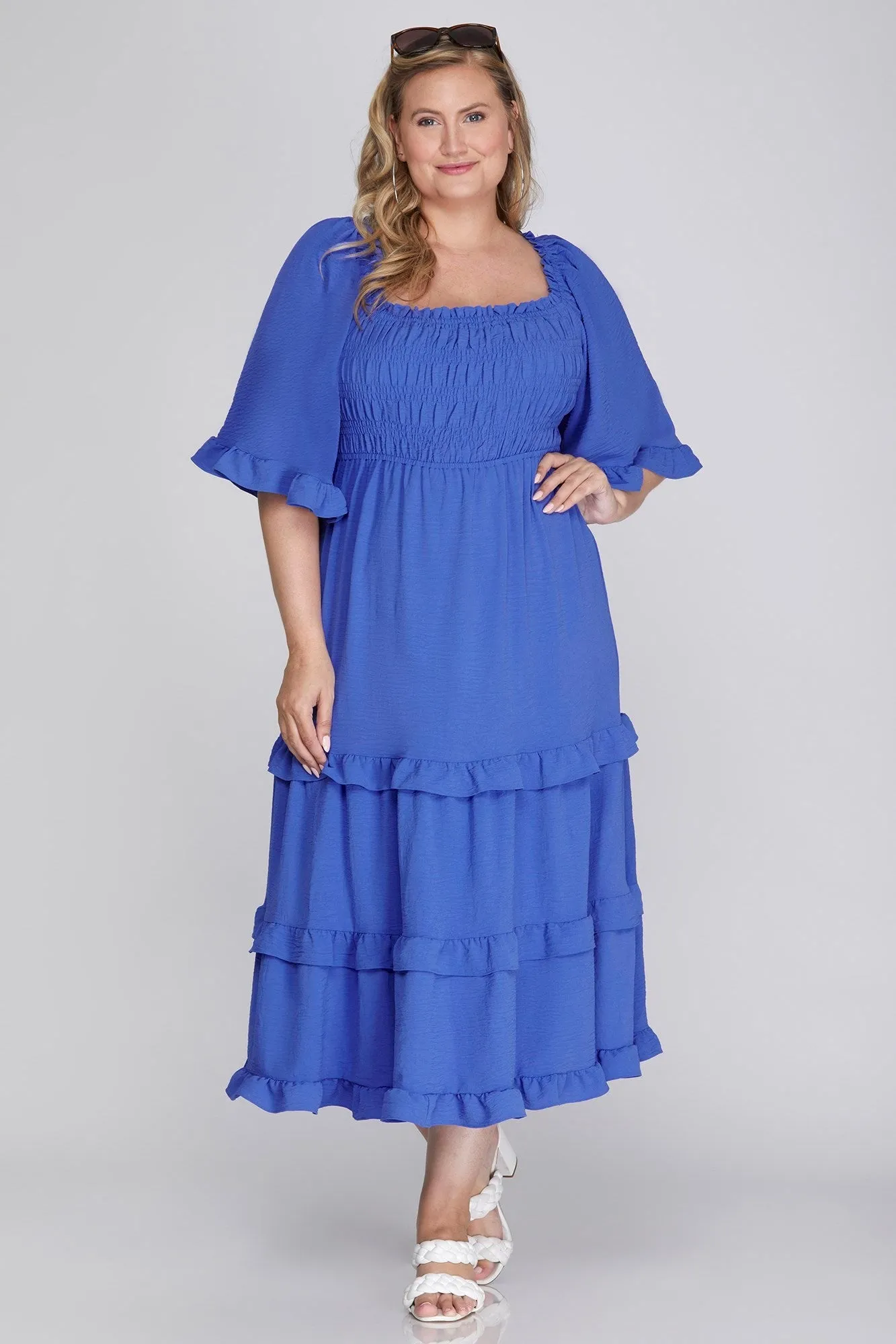 Beach Breeze Dress In Royal Blue