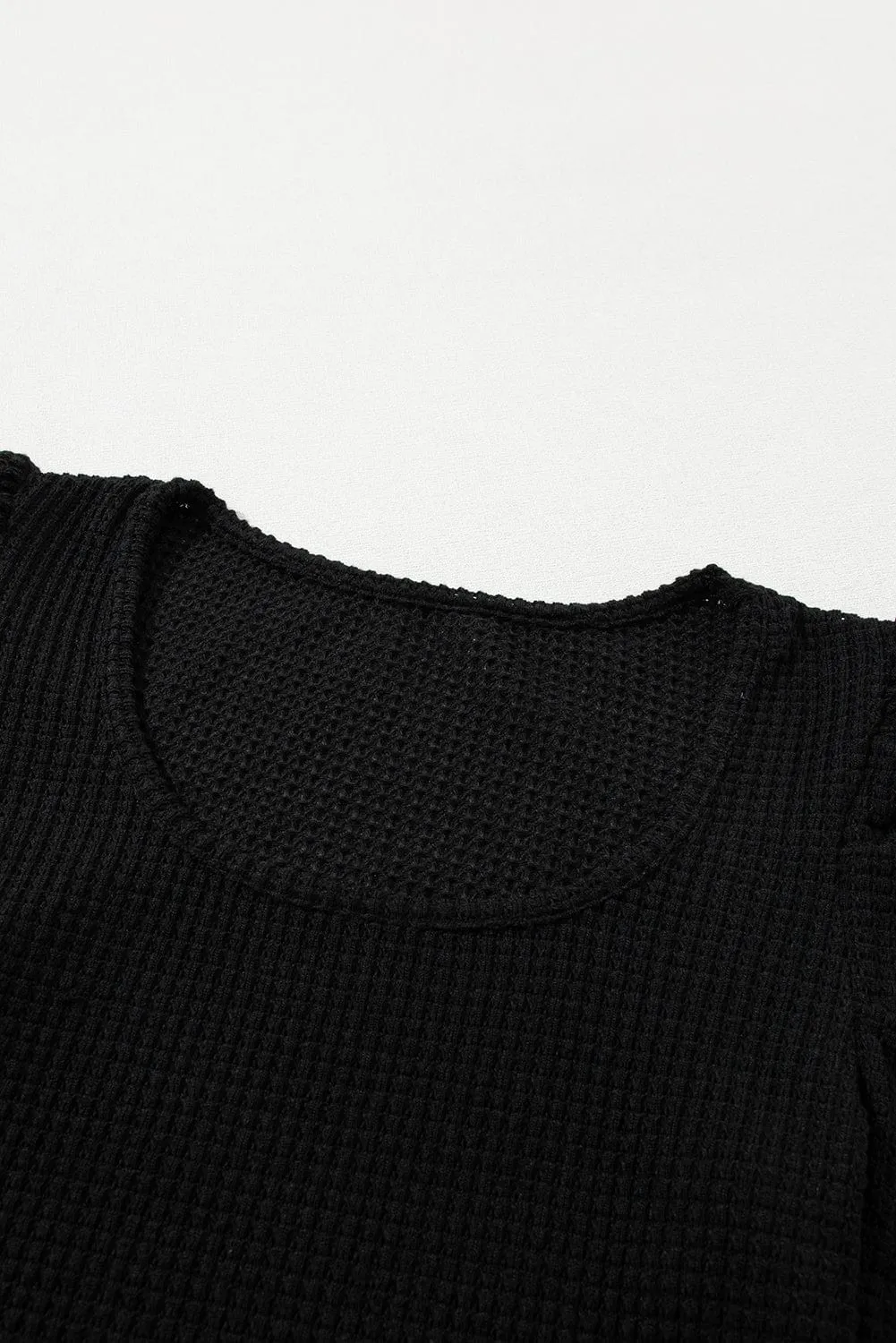 Black T-Shirt With Puff Sleeves