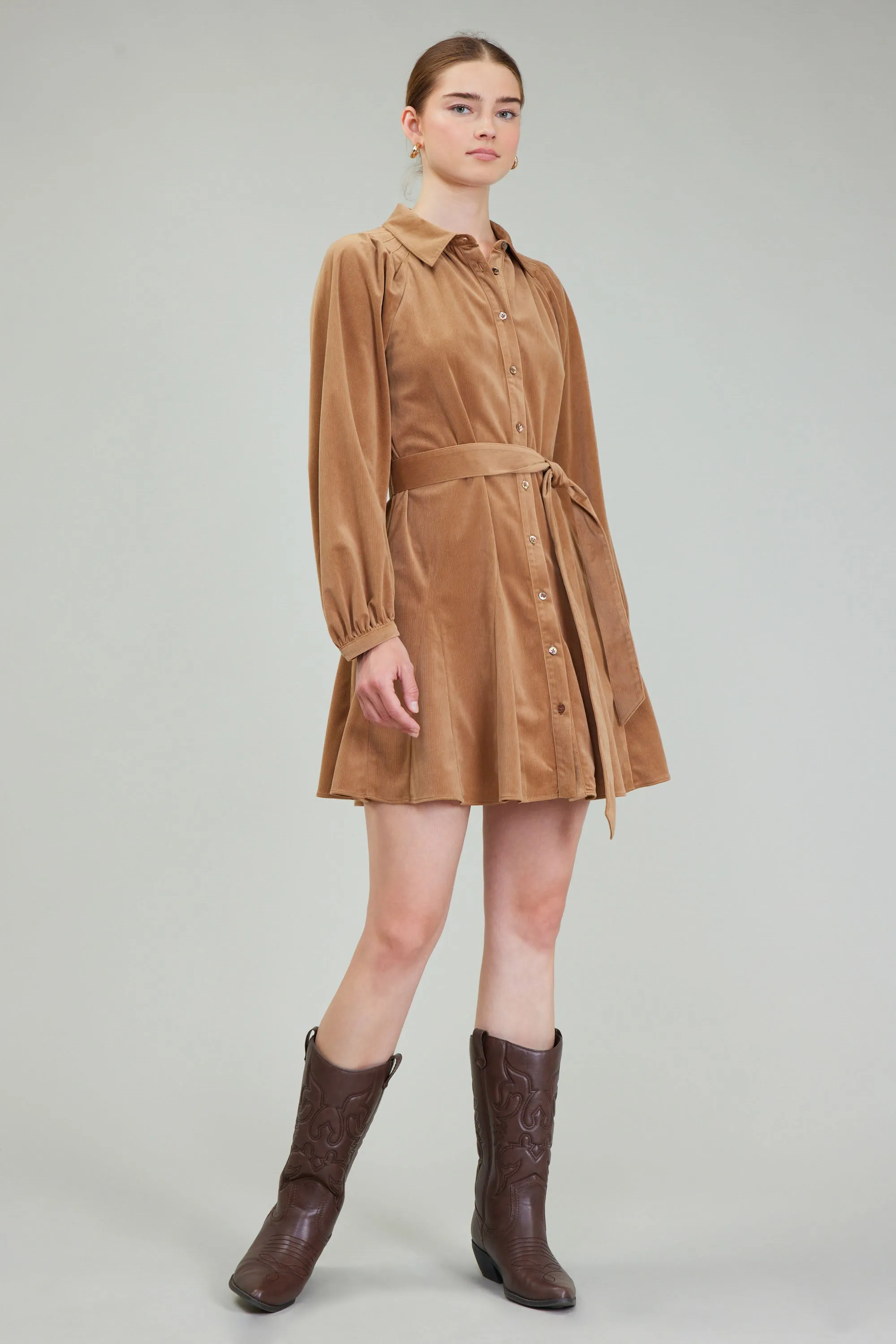 Carmel Corduroy Mini Dress