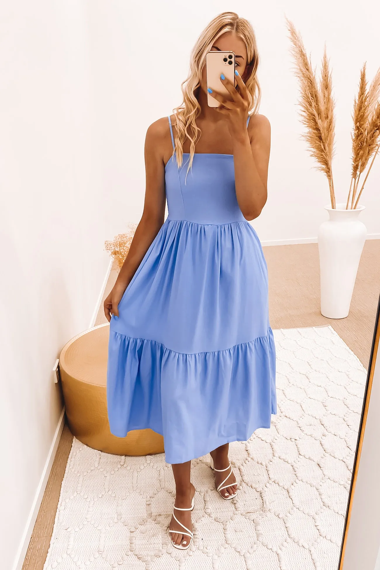 Daphine Midi Dress Blue