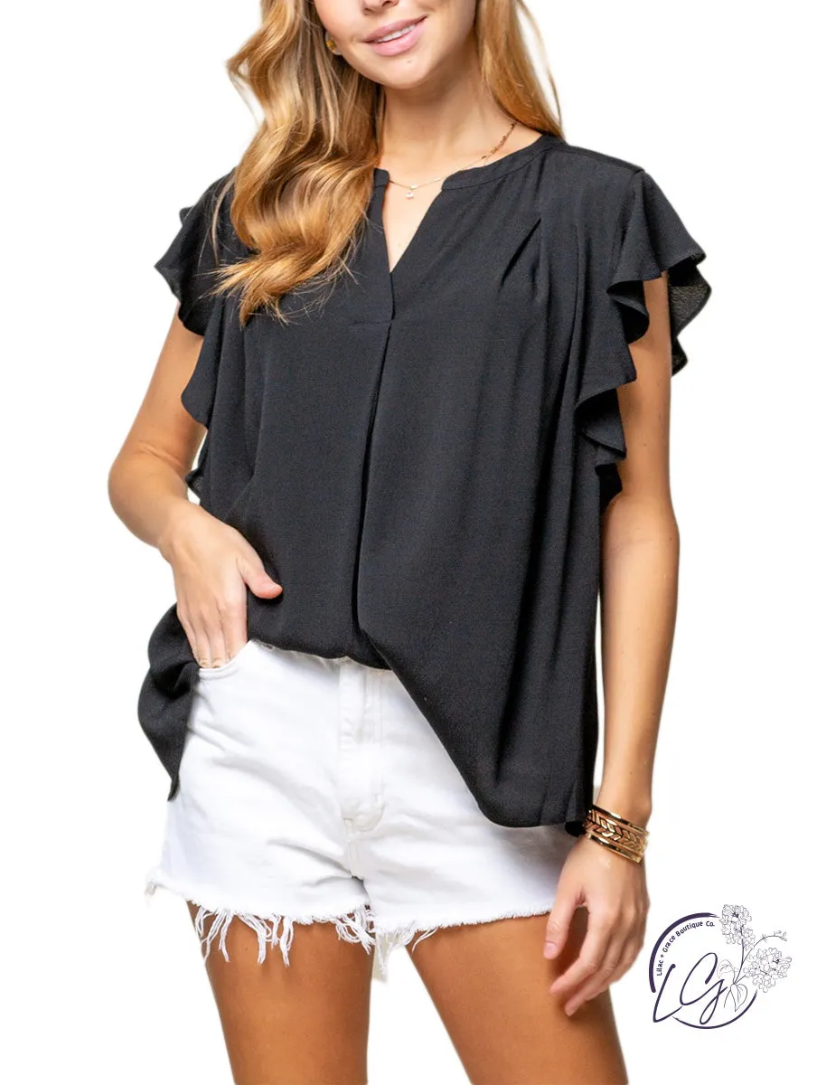 Delicate Ruffle Whisper Blouse