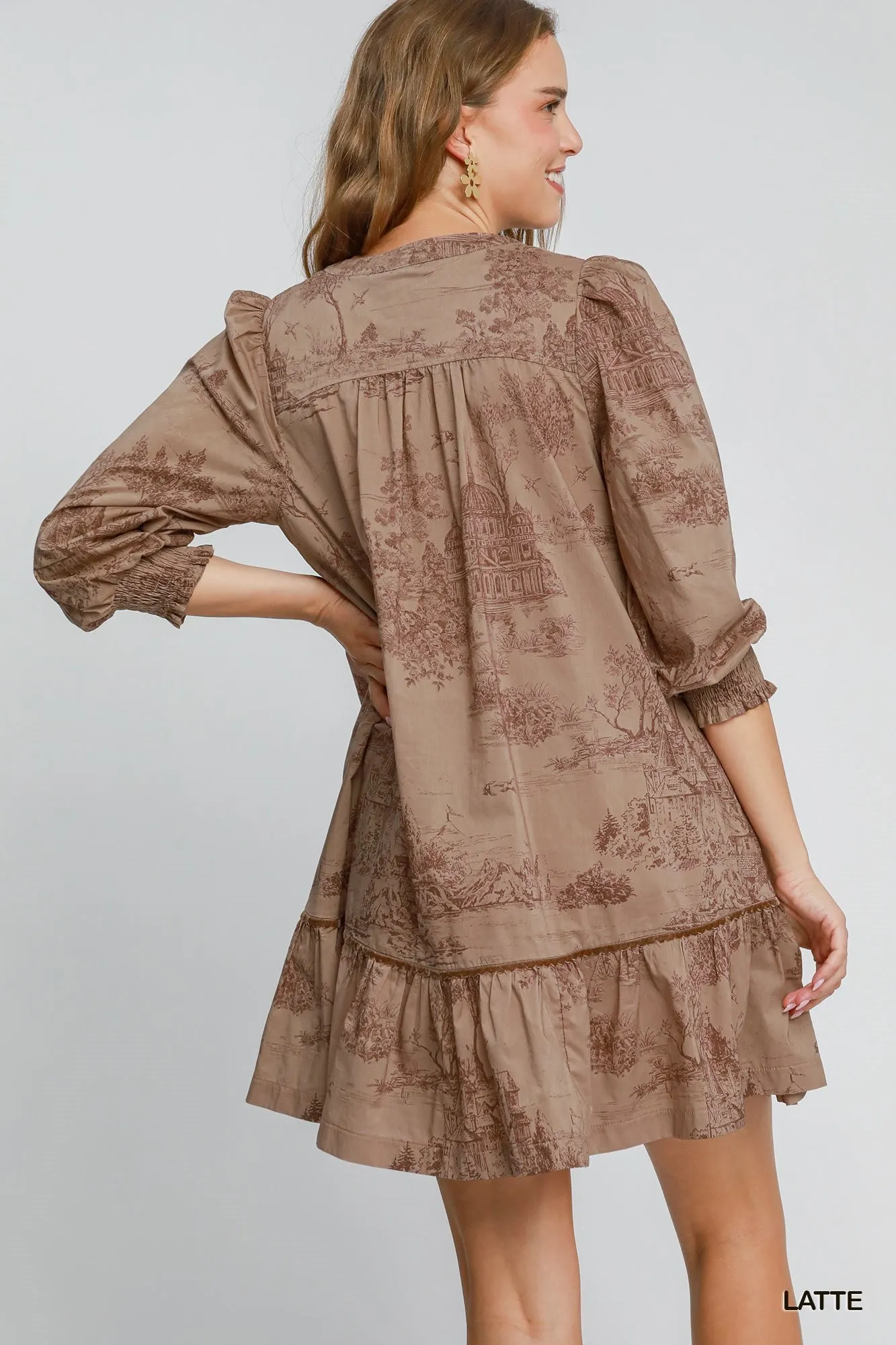 Dress - Landscape Toile - Olive