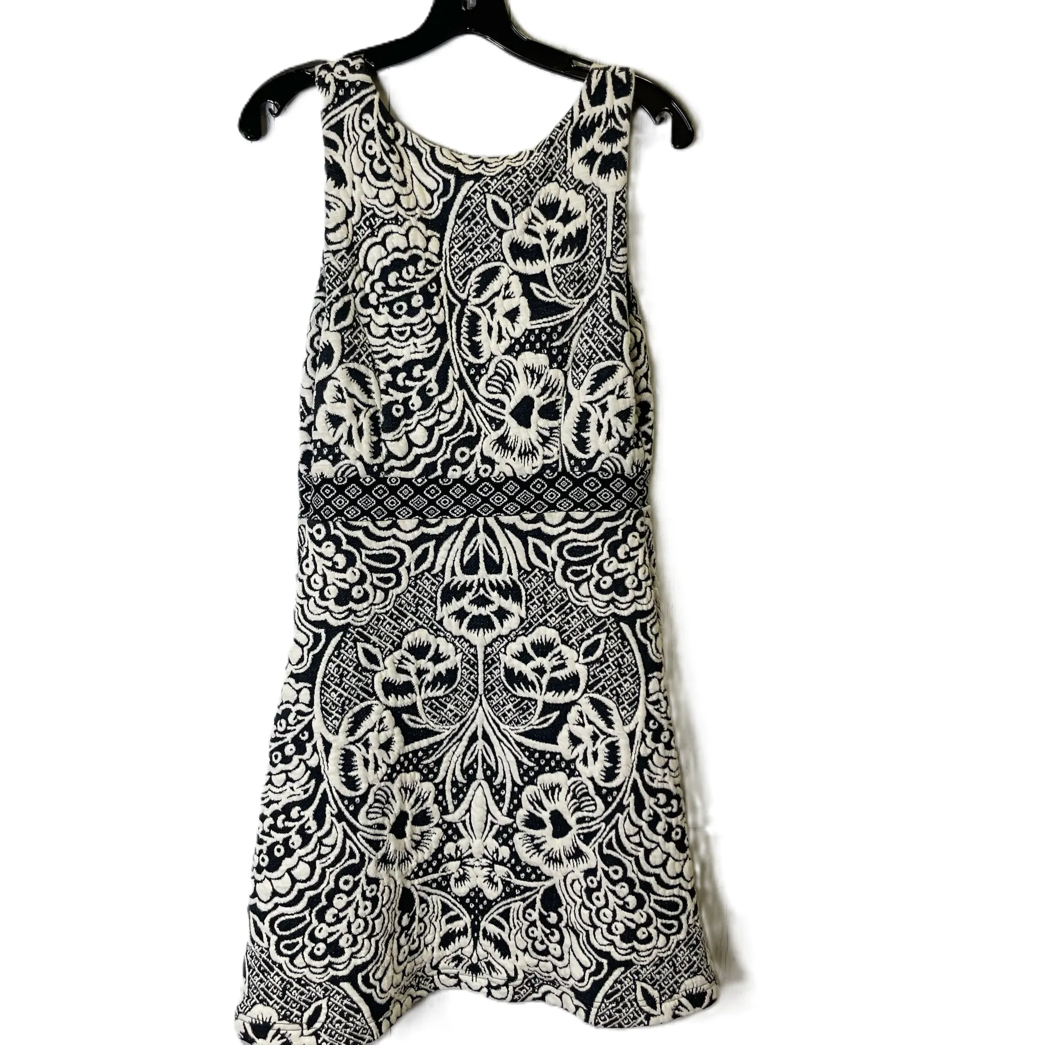 Dress Party Midi By Anthropologie In Black & Cream, Size: S