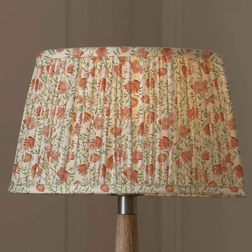 Elai Pleated Tapered Lamp Shade Terracotta