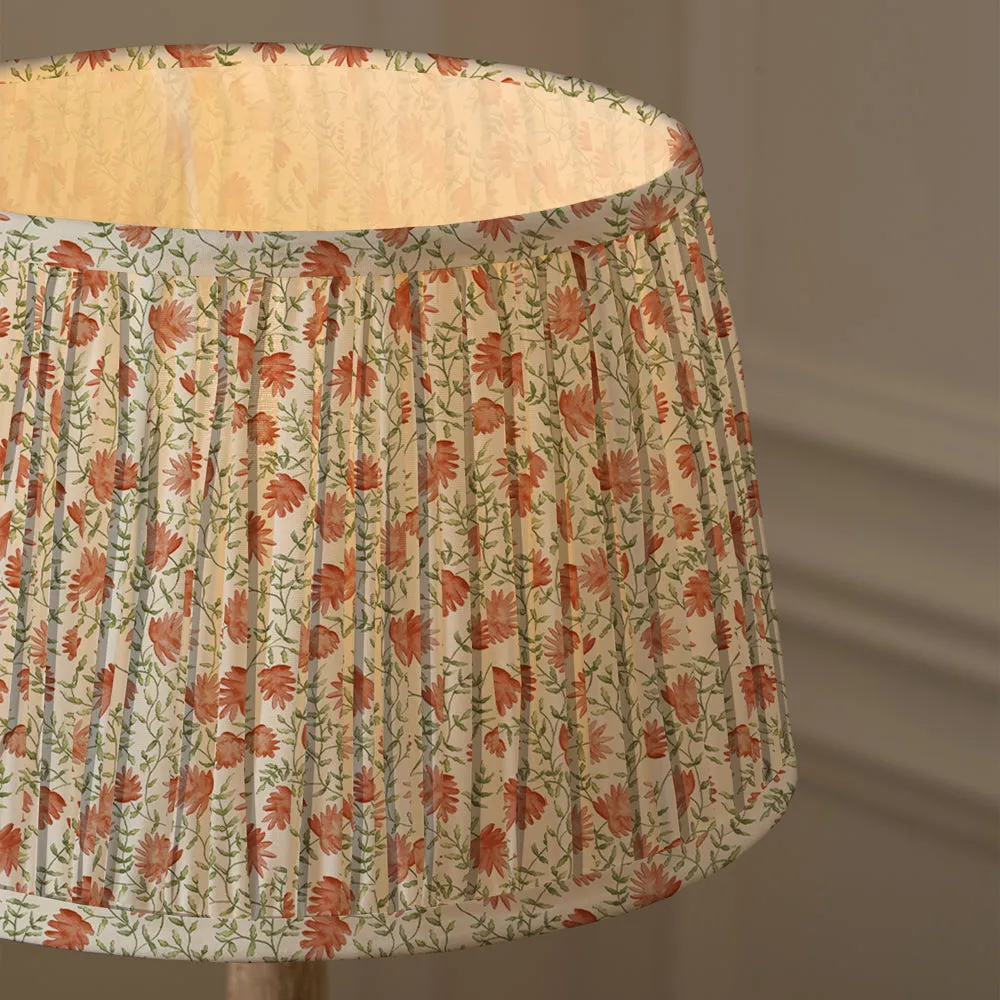 Elai Pleated Tapered Lamp Shade Terracotta