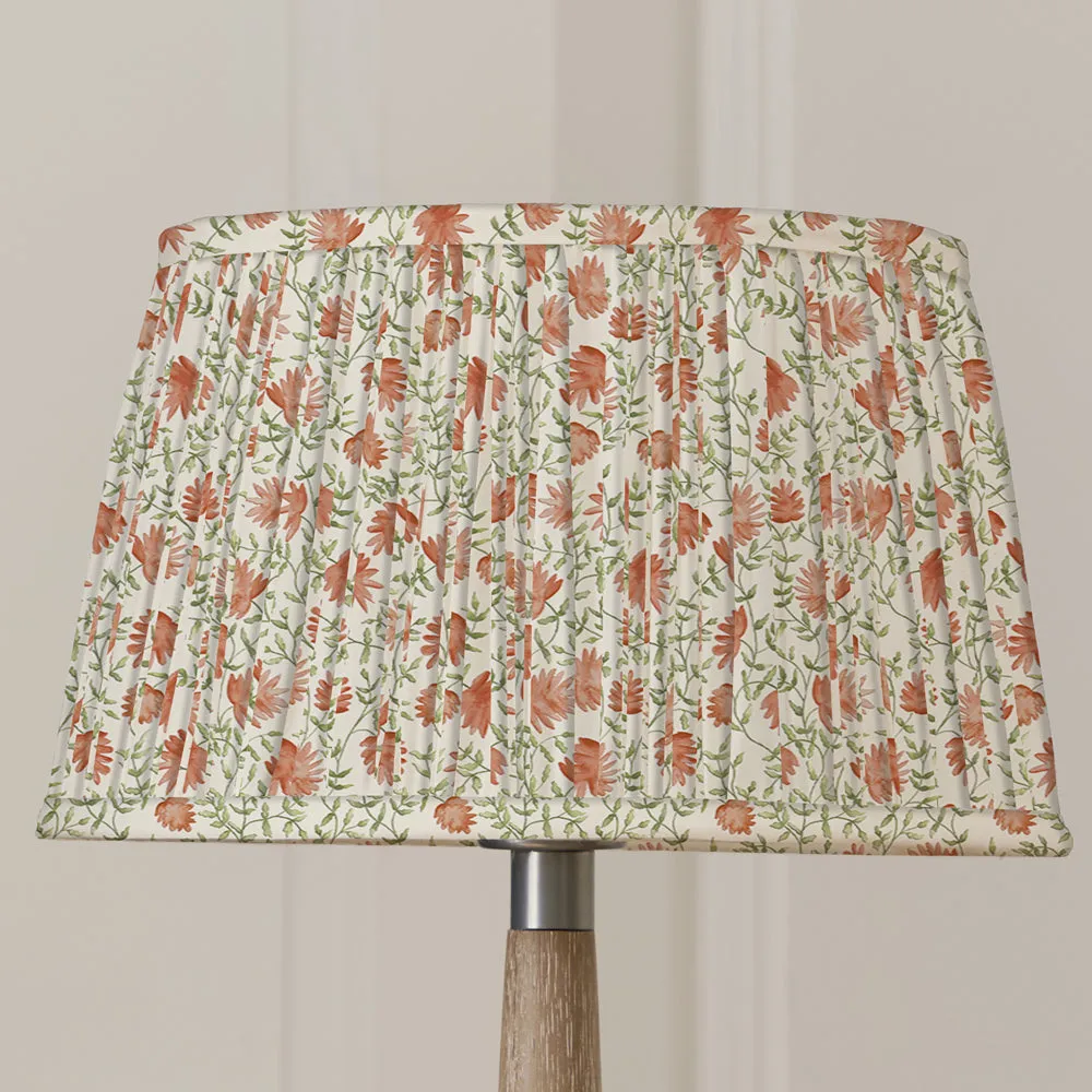 Elai Pleated Tapered Lamp Shade Terracotta