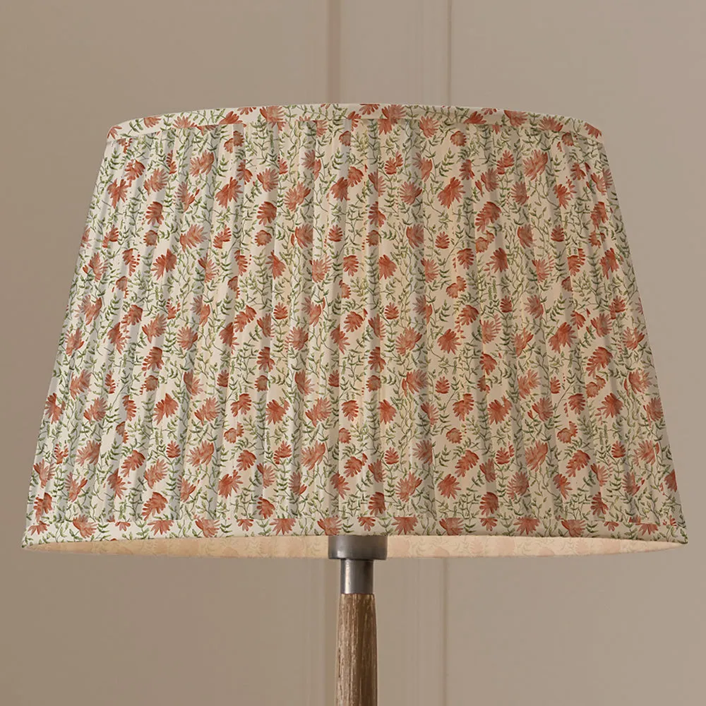 Elai Pleated Tapered Lamp Shade Terracotta