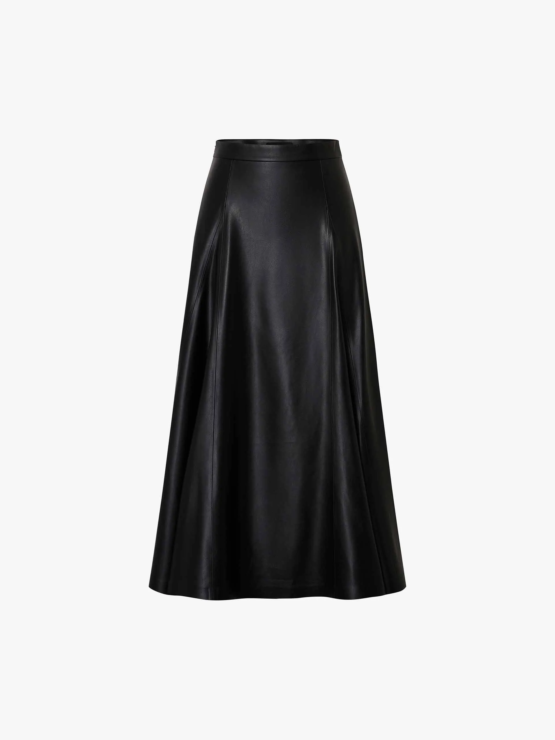 Faux Leather Midi Skirt