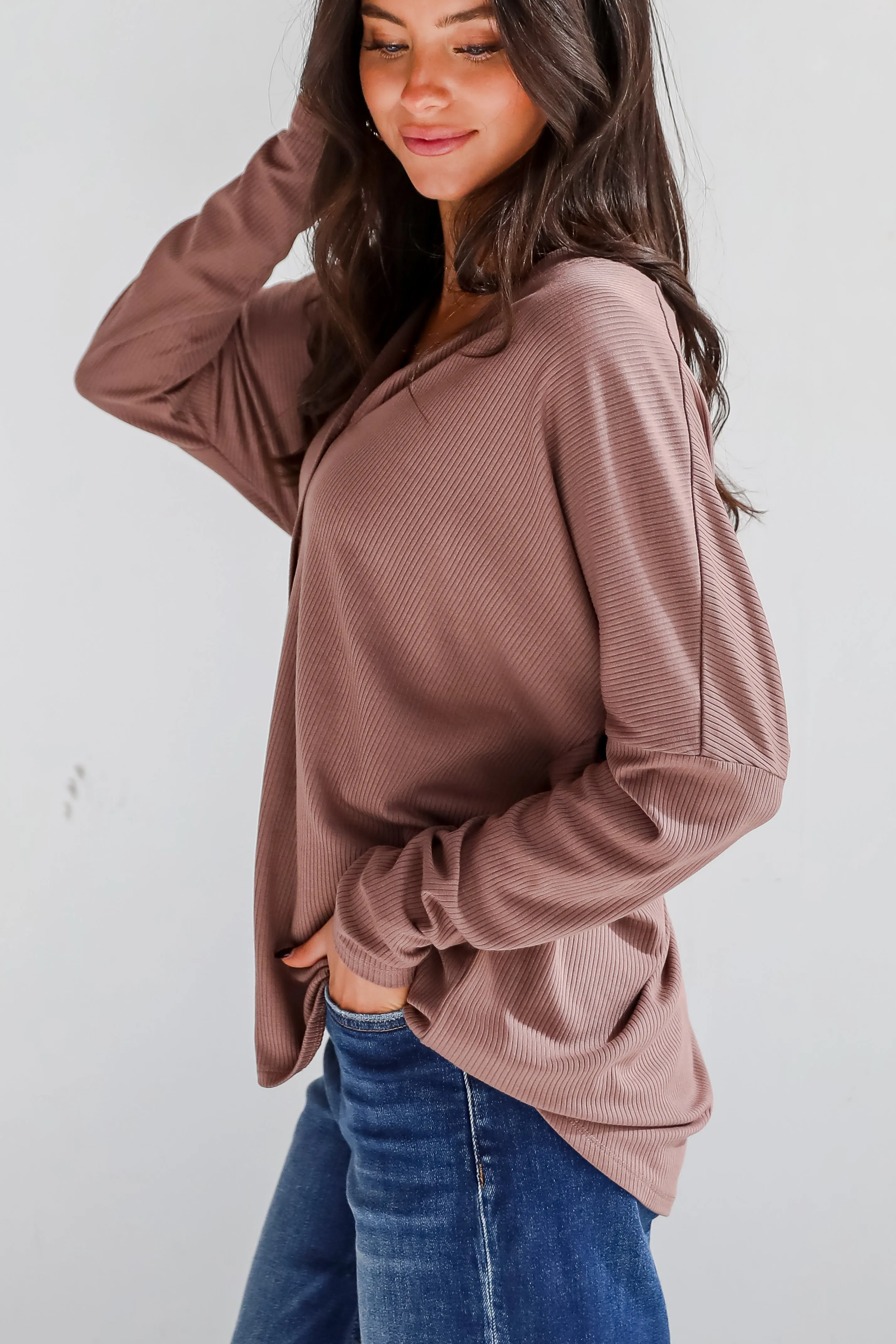 FINAL SALE - Cozy Classic Ribbed Knit Button Front Top