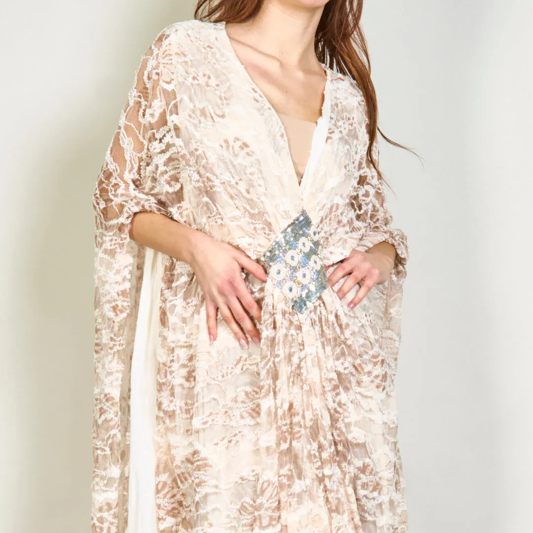 Floral lace maxi kaftan dress wholesale