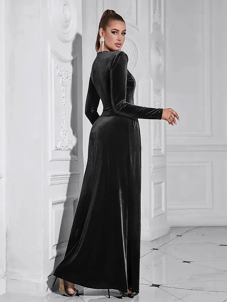 Graceful Long Sleeve Evening Gown