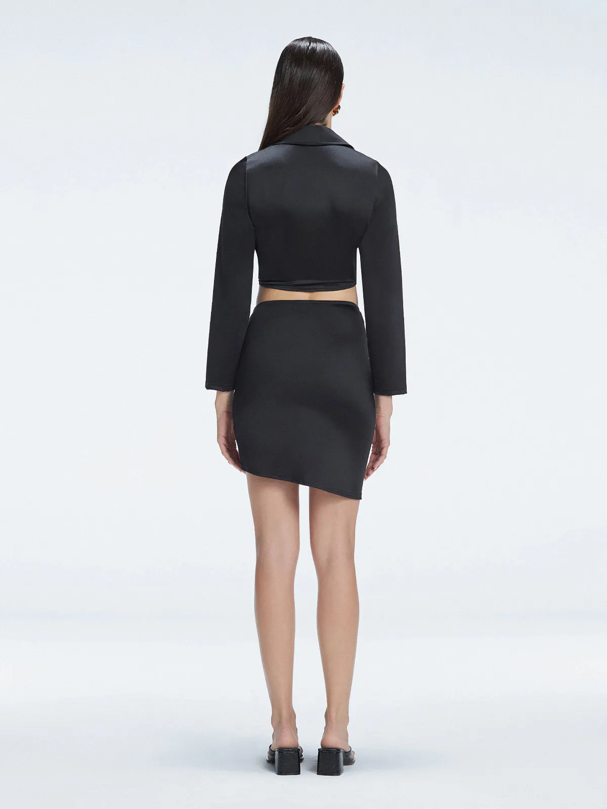 Greta Black Shirt and Antonia Black Skirt