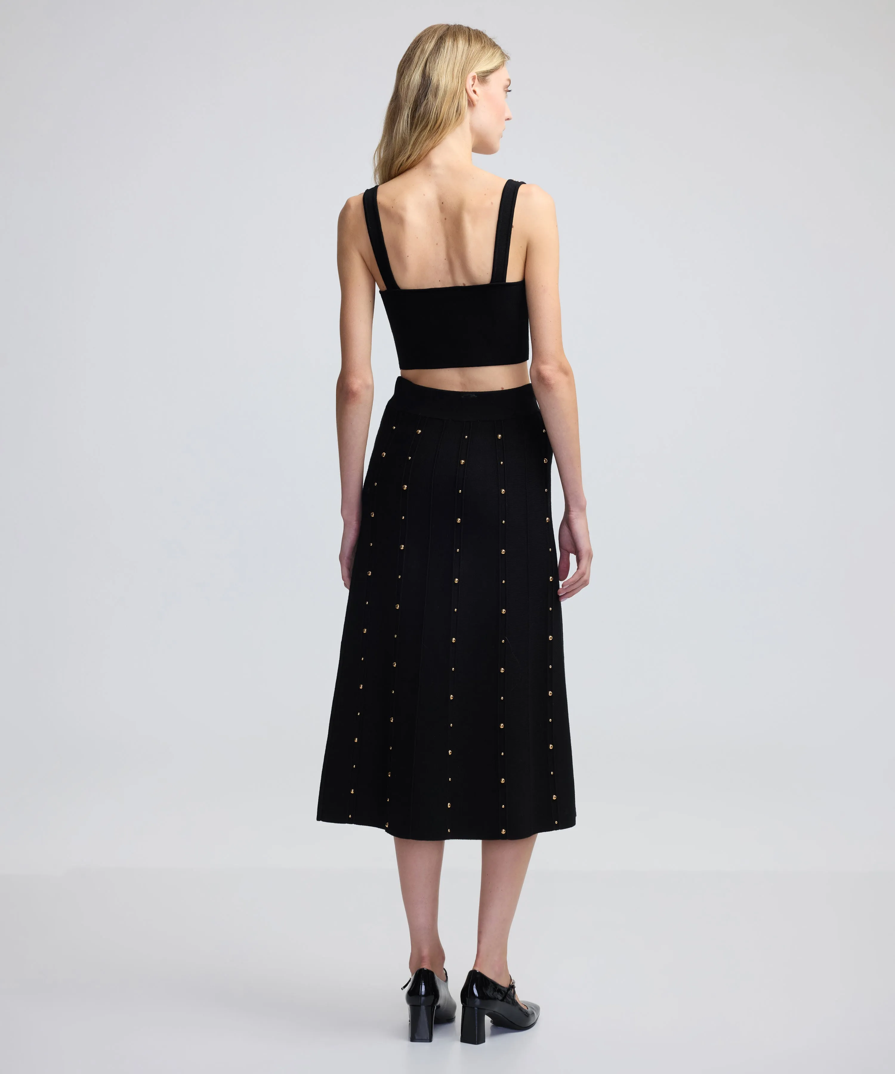 Ipekyol Metallic Printed Skirt Black