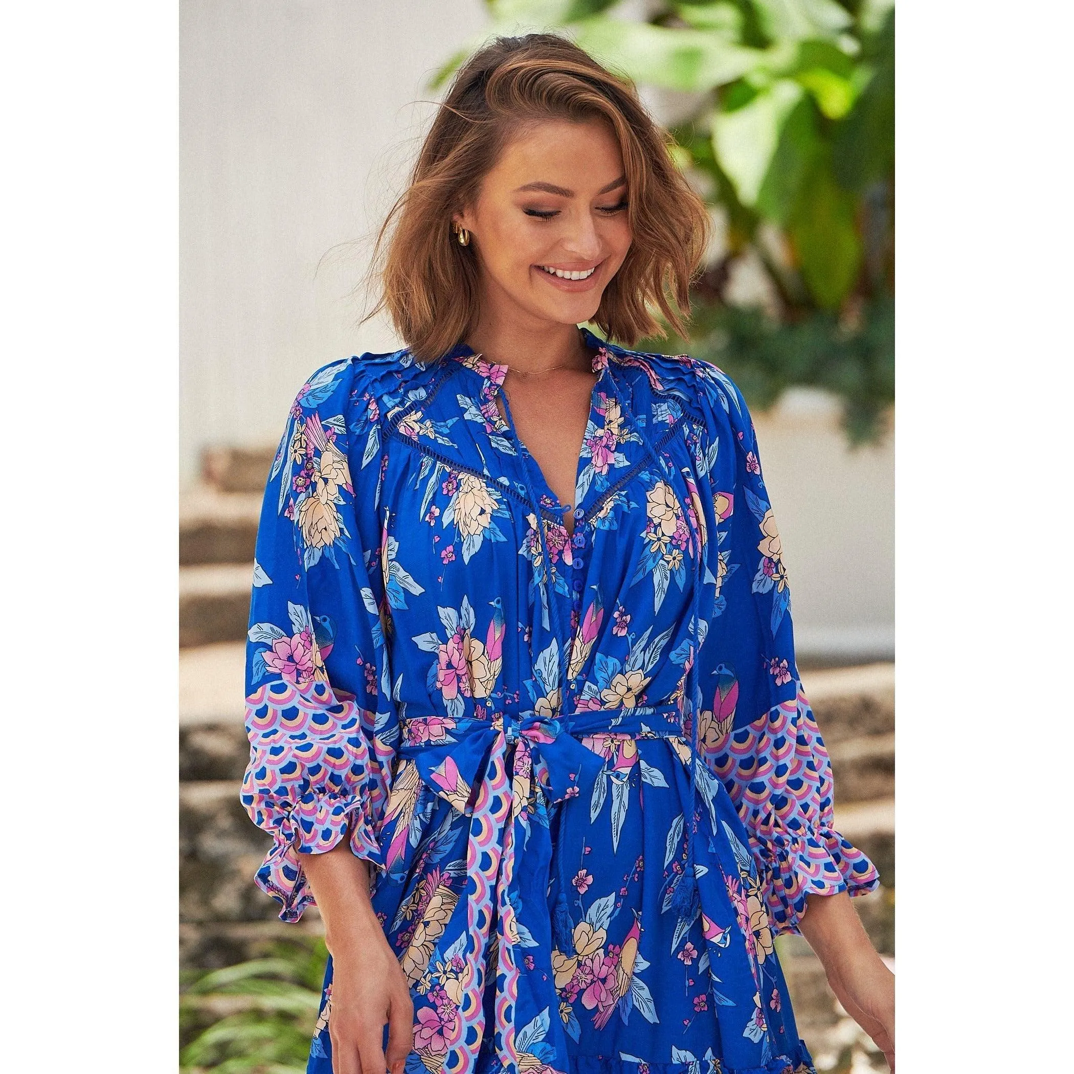 JAASE Seashore Print Briana Midi Dress