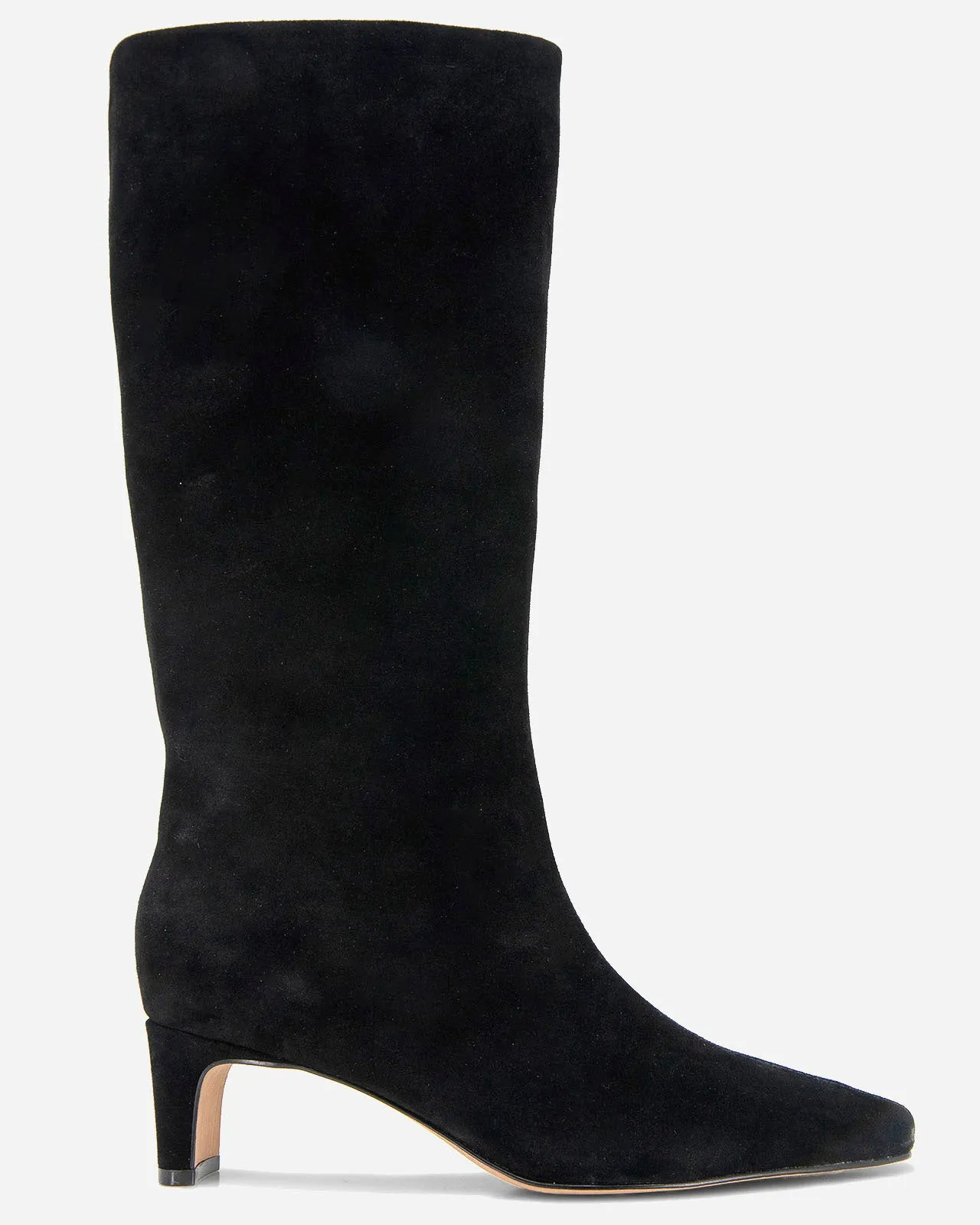 Janice Black Suede Tall Boot