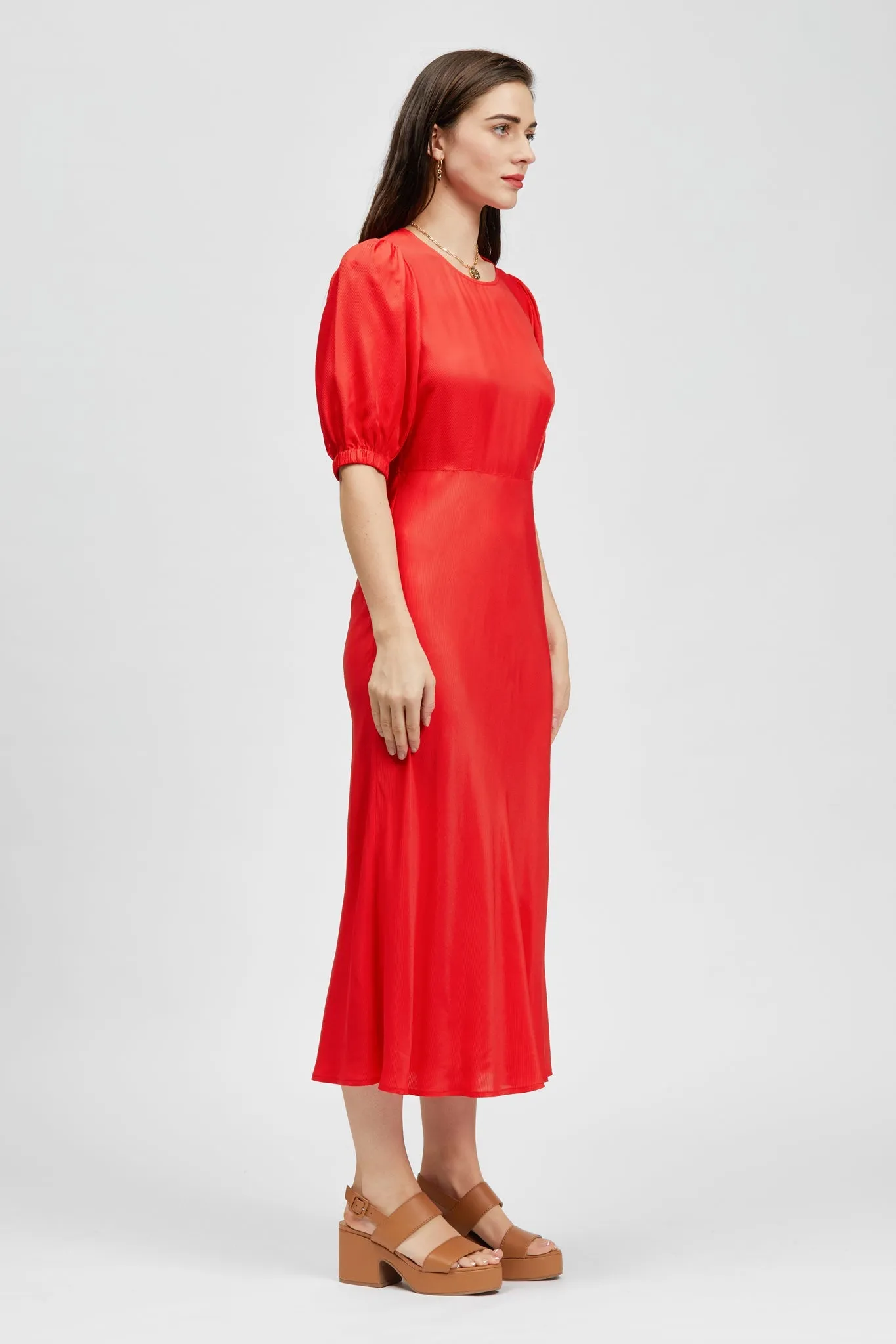 Leo Midi Dress Red