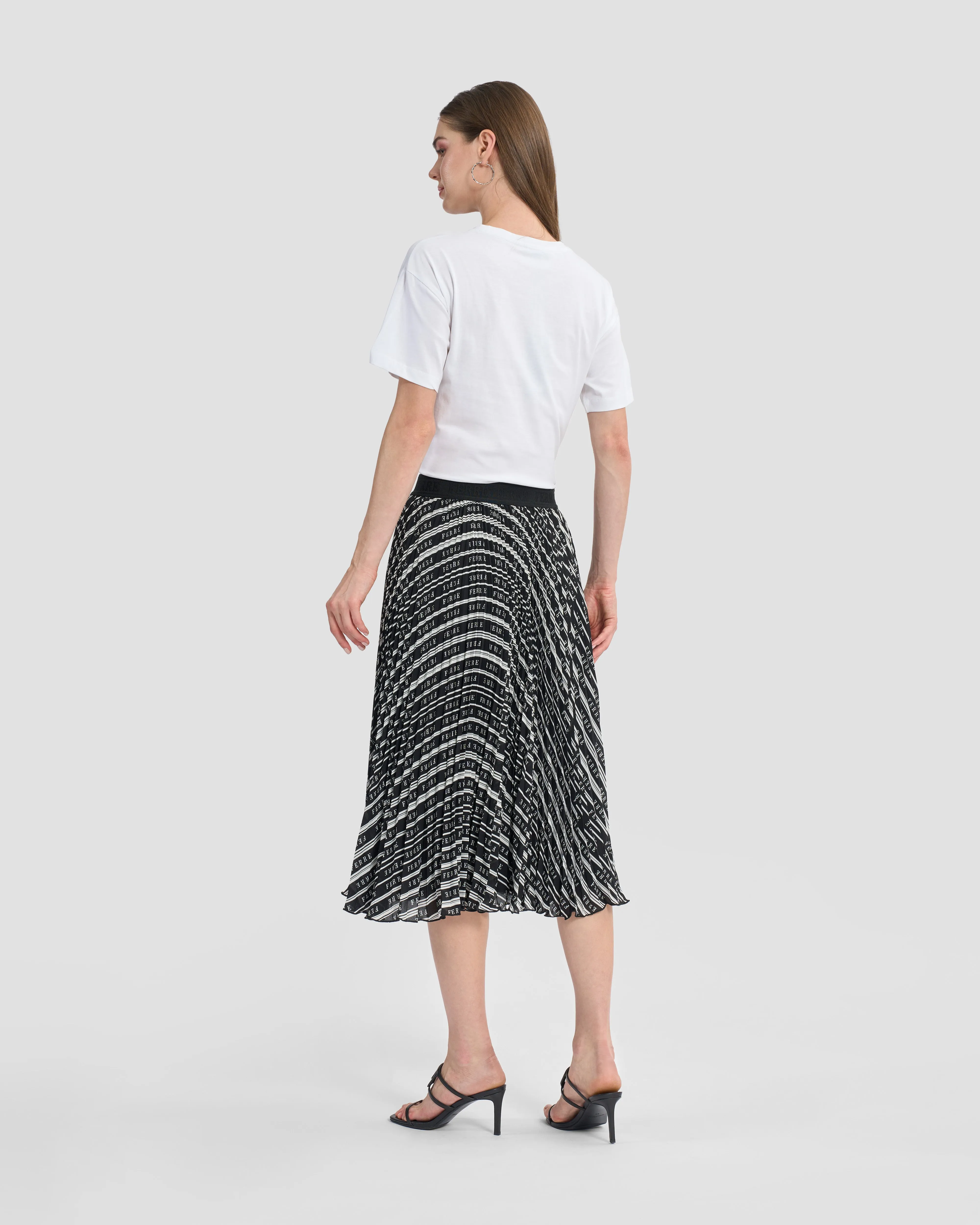 Monochrome Ferré Pleated Skirt