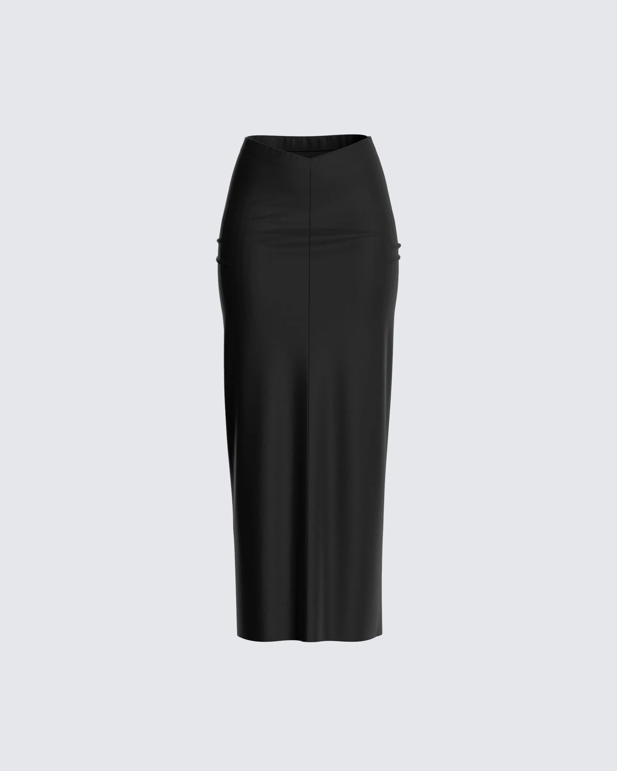 Nadia Black V Waist Skirt