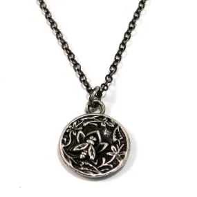 NECTAR Antique Button Necklace - SILVER