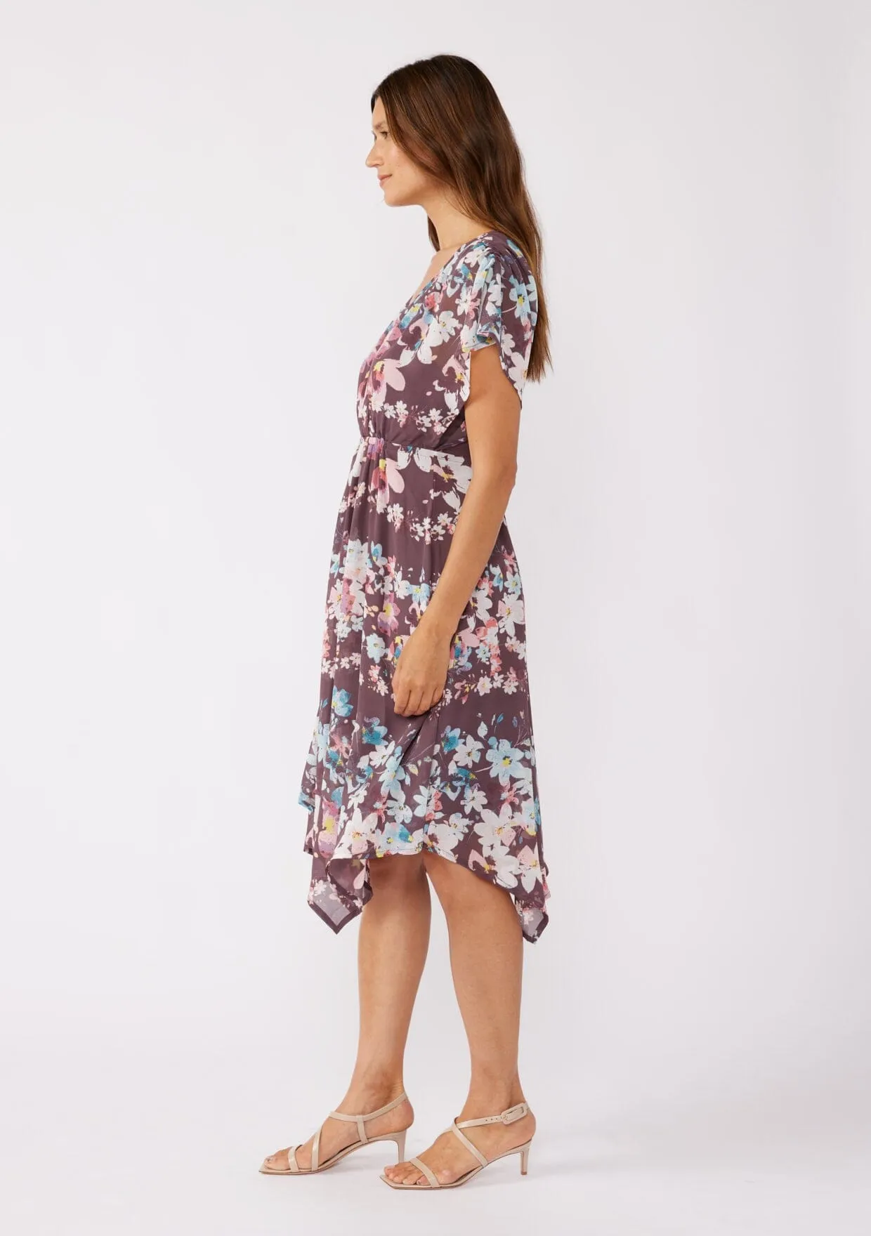 Nocturnal Petal Midi Dress