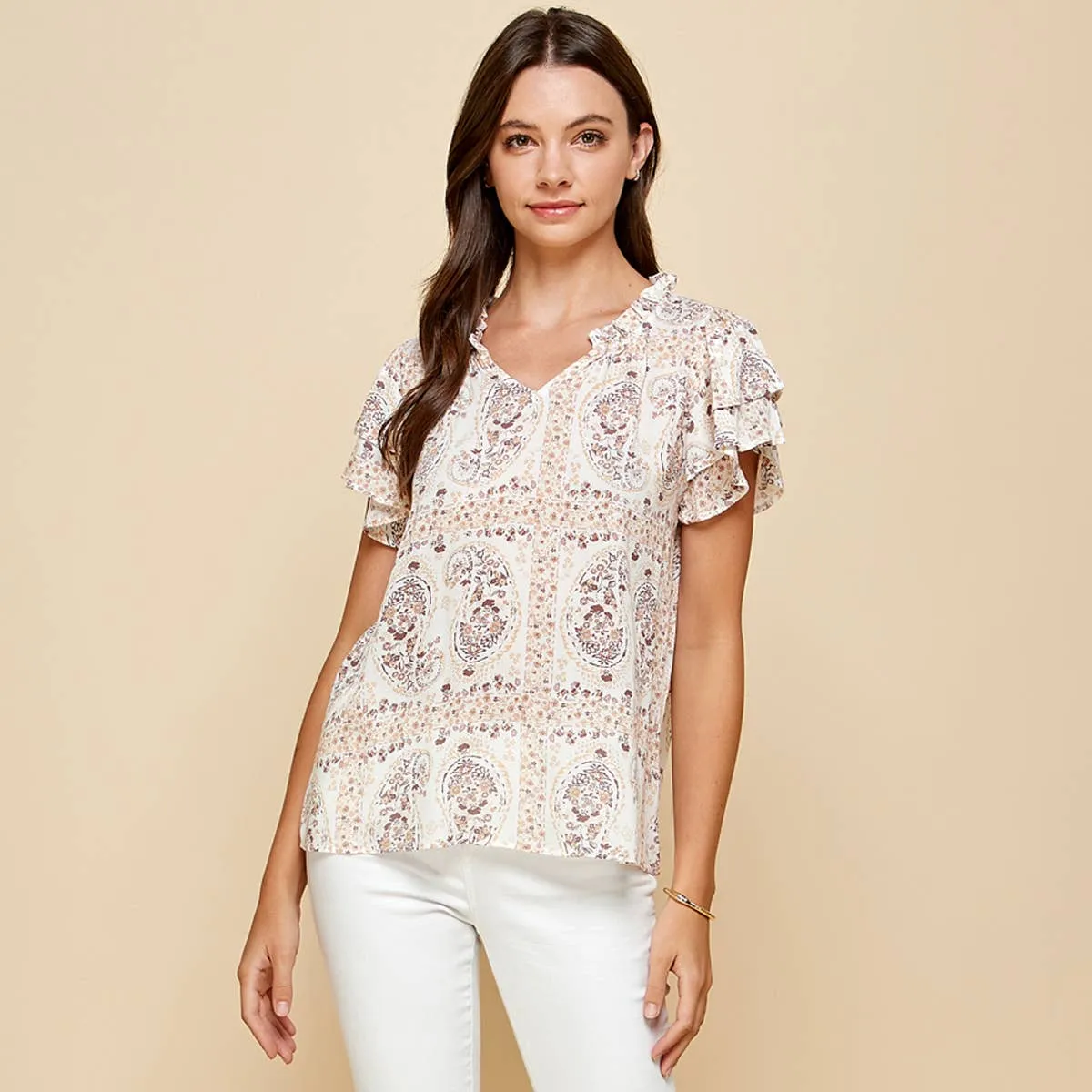 Paisley Printed Top