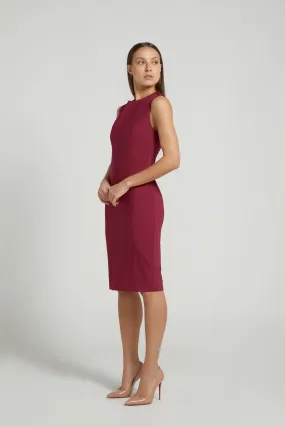 PENCIL DRESS POMEGRANATE