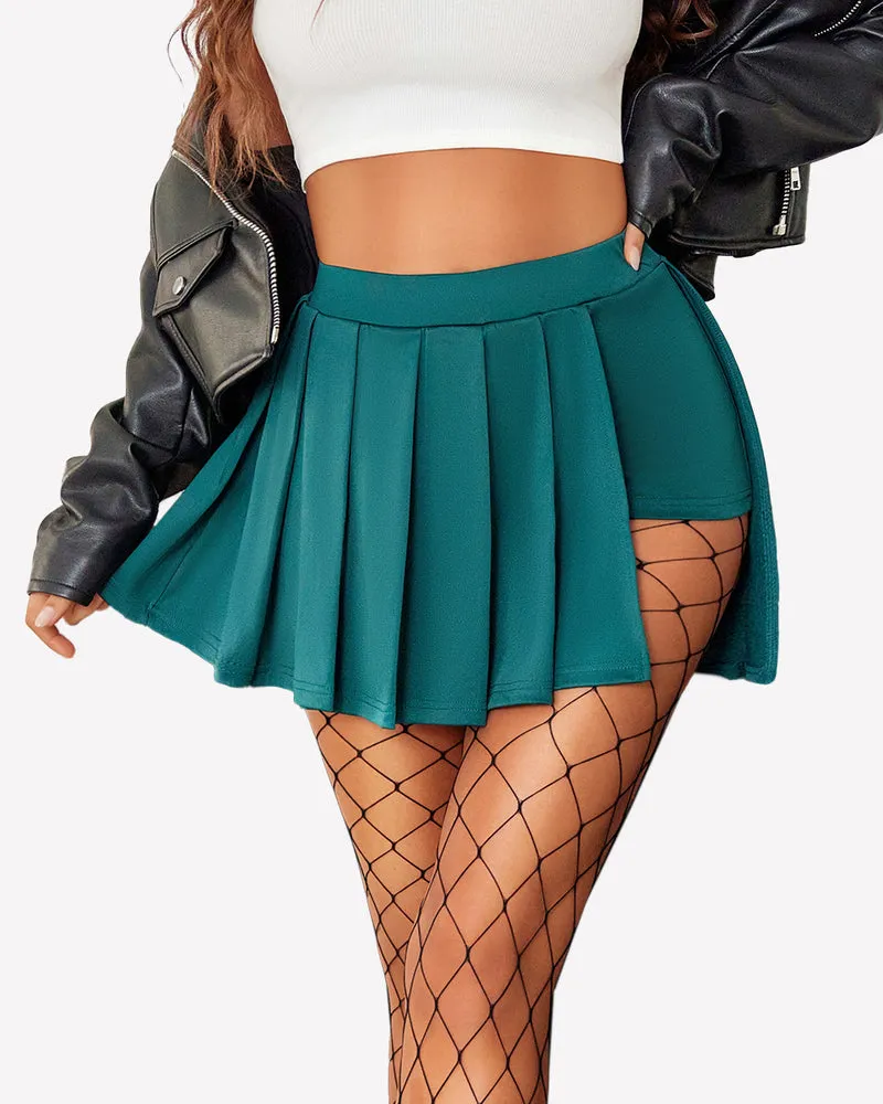 Pleated Mini Skirt Ruffle Schoolgirl Skirts