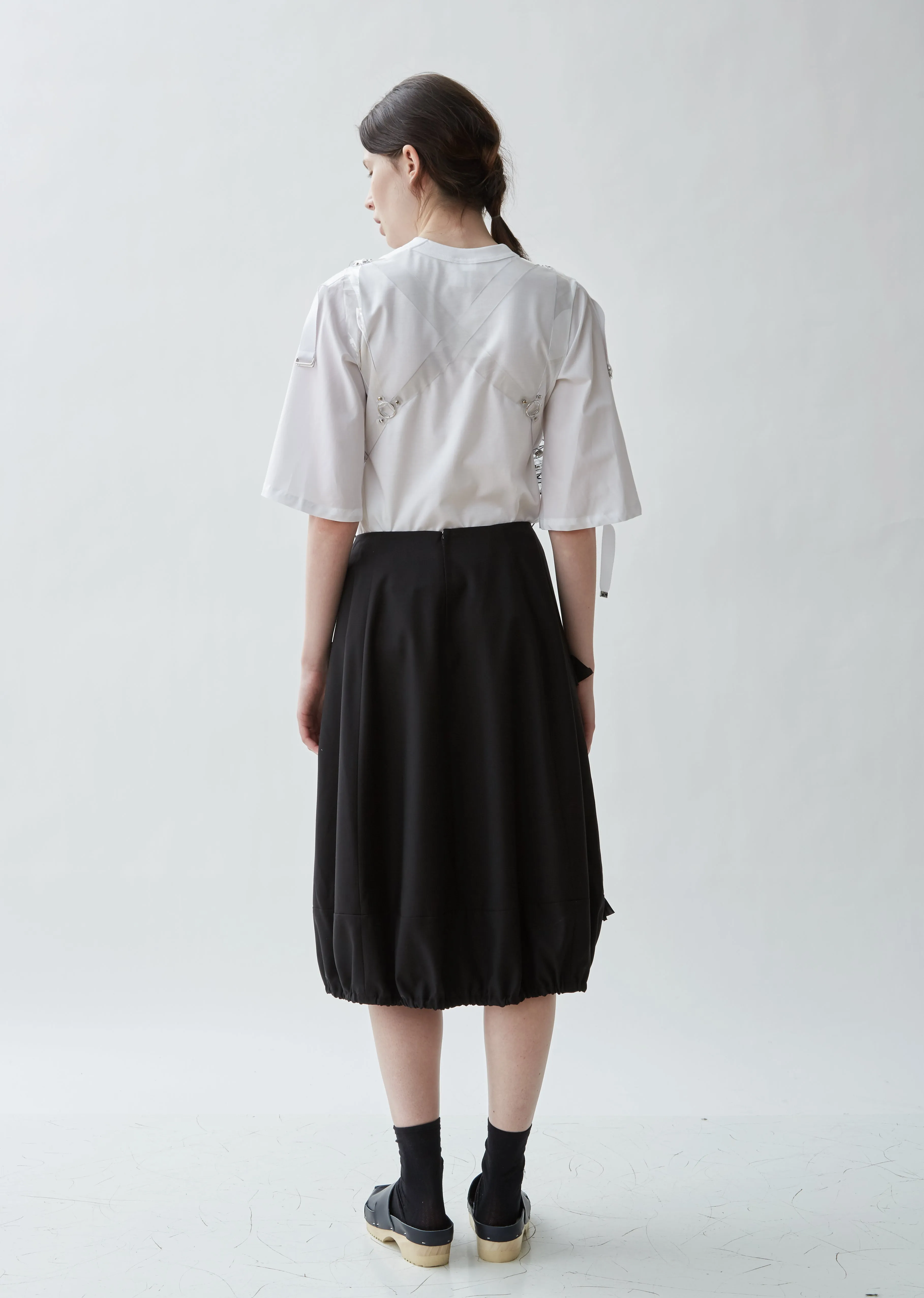 Polyester Rayon Twill x Silk Taffeta Skirt