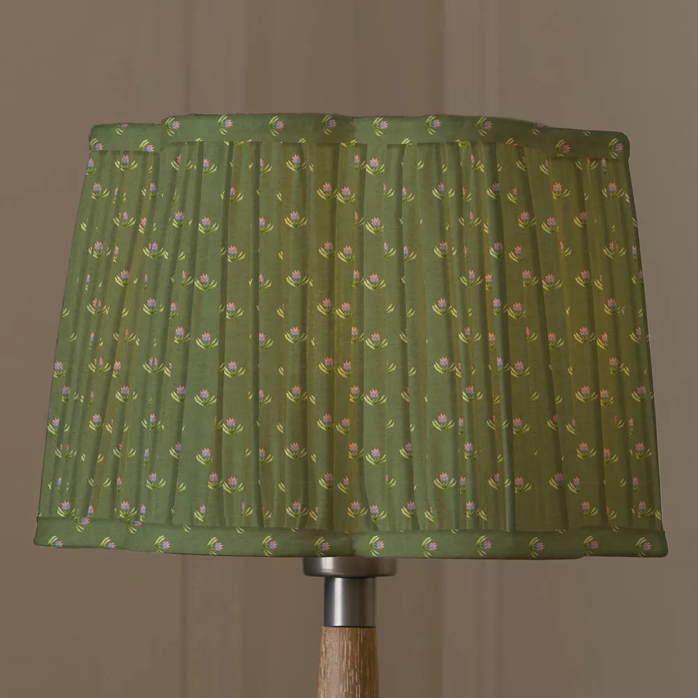 Raja Pleated Scalloped Lamp Shade Sage