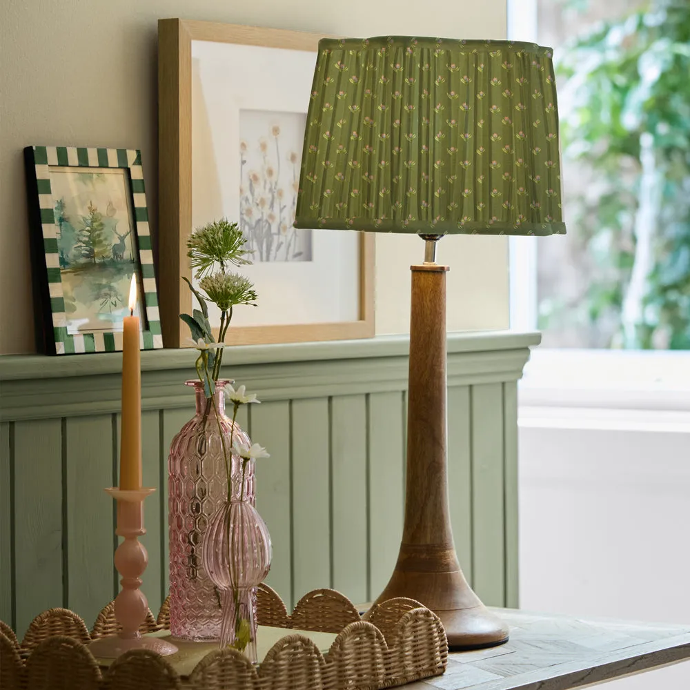 Raja Pleated Scalloped Lamp Shade Sage