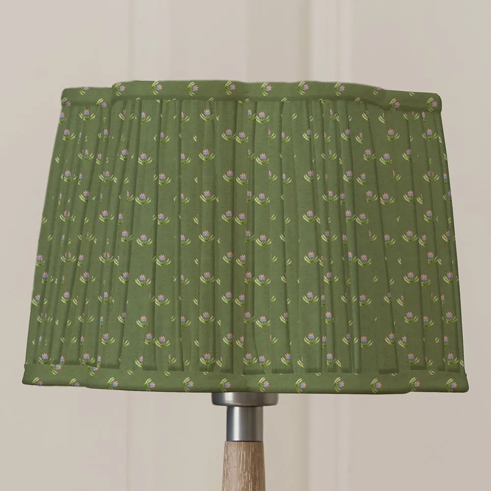 Raja Pleated Scalloped Lamp Shade Sage