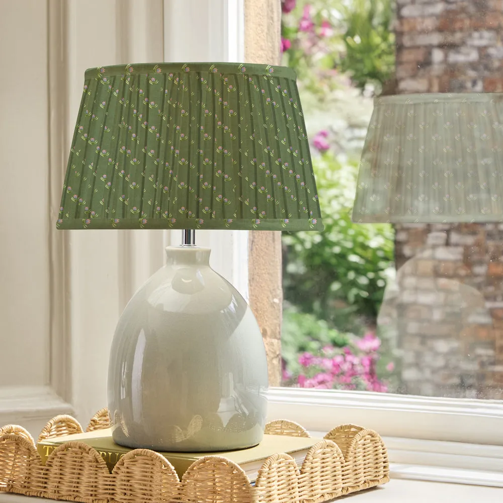 Raja Pleated Tapered Lamp Shade Sage