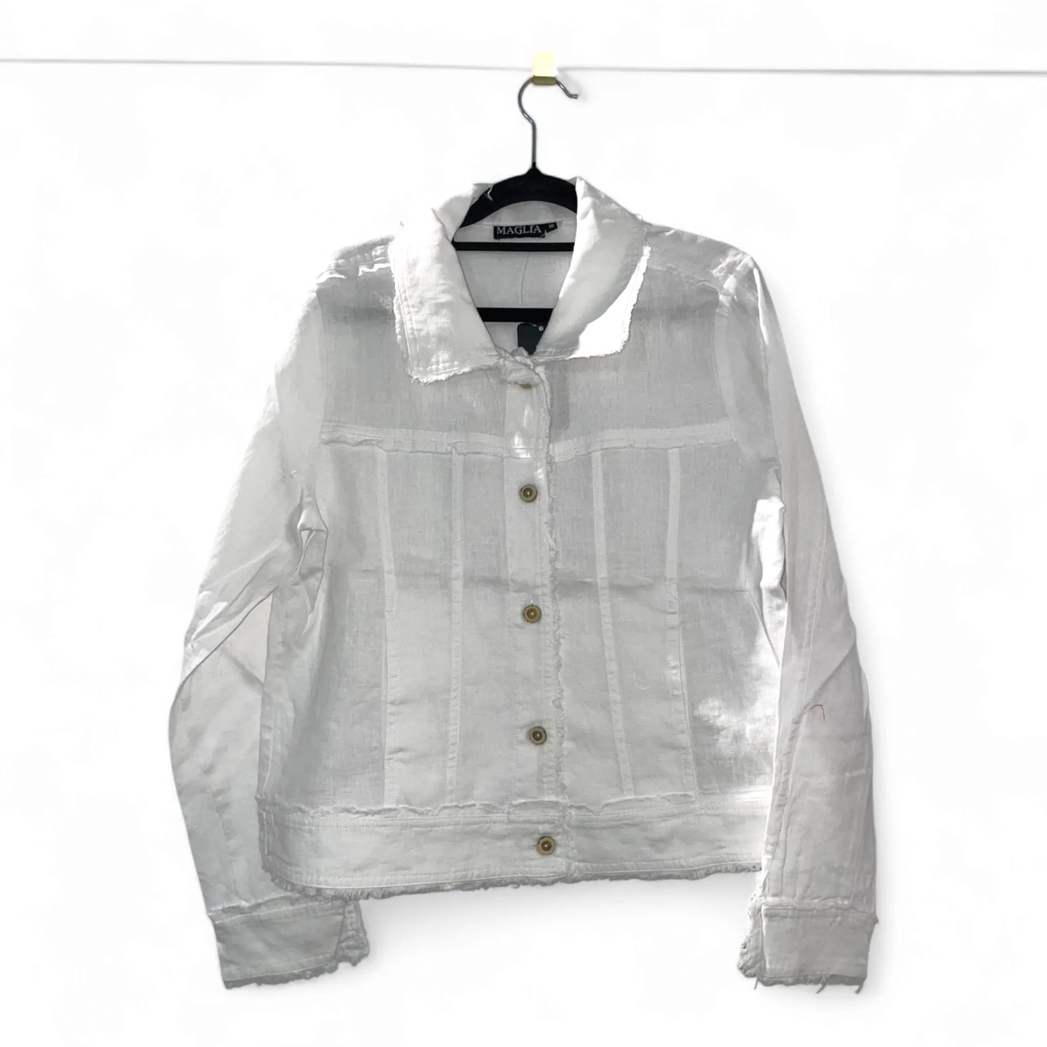 Renoma - Linen Trim Jacket White