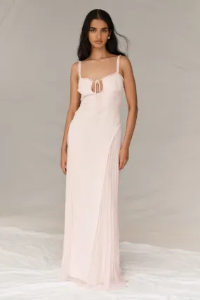 Saira Chiffon Maxi Dress - Powder Pink