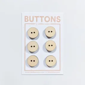 Small Wood Classic Circle Buttons