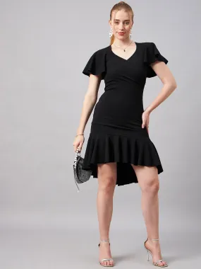 Sophisticated Black Wrap Dress