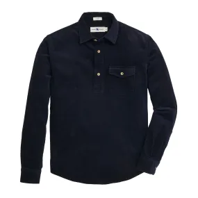 Stretch Cord Half Button Shirt - Titan